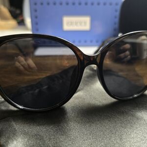 Gucci Women’s Round Sunglasses - Dark Tortoise Frame with Brown Lenses